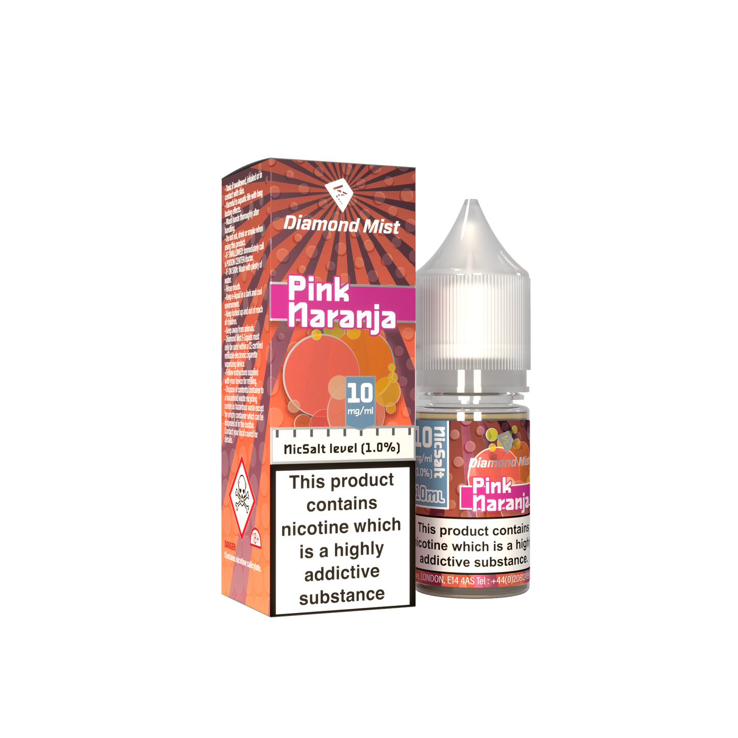 Diamond Mist Nic Salt - Pink Naranja