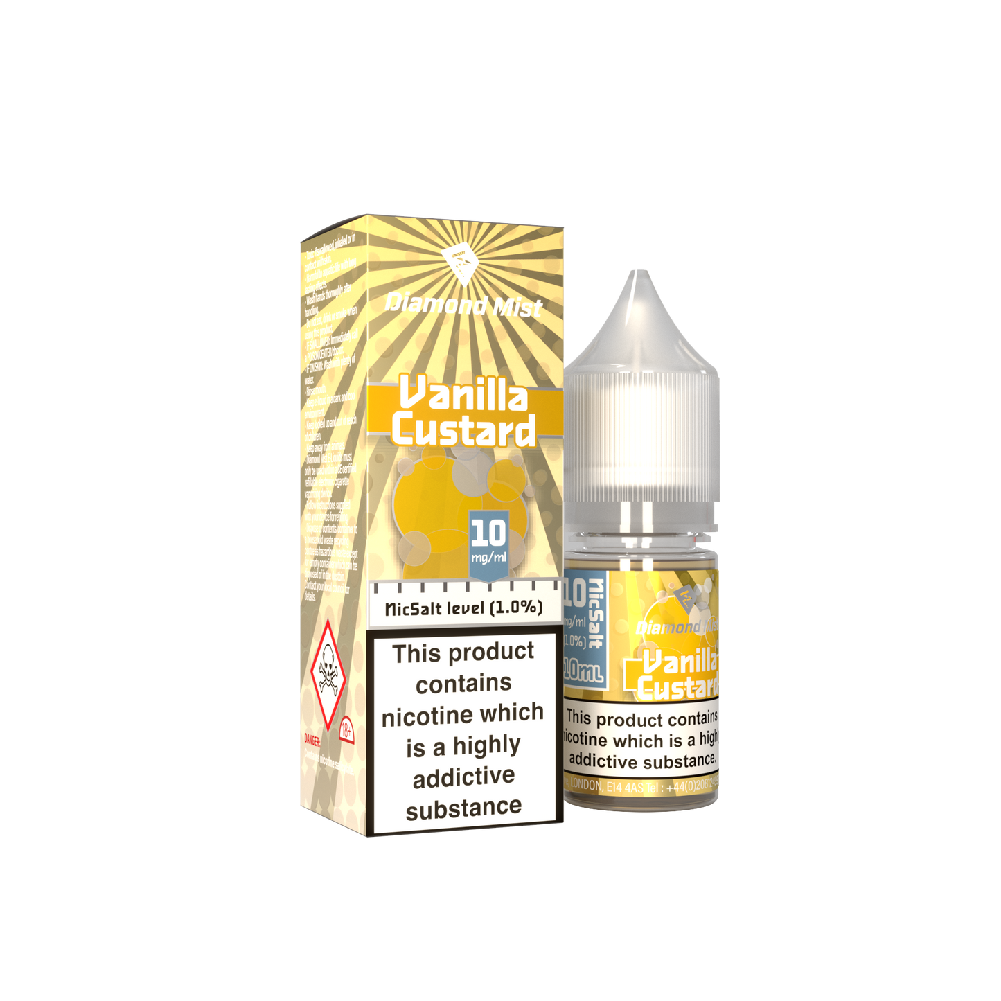 Diamond Mist Nic Salt - Vanilla Custard