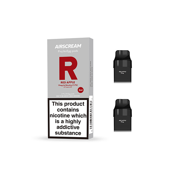 AIRSCREAM - Air Pre Filled Pods 2PCS 1.2Ω 2ml ( Compatible With AirsPops Pro & AirEgg ) 19mg