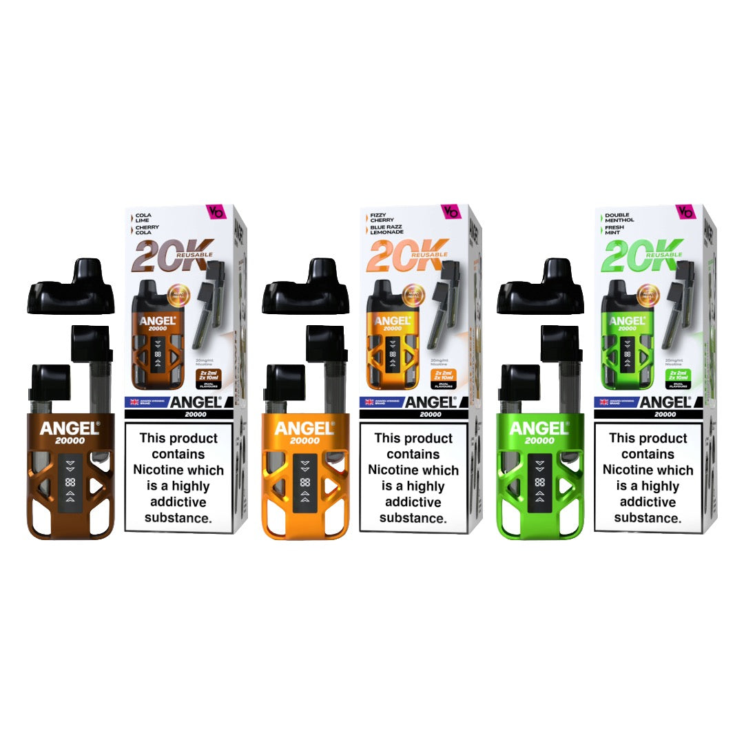 Vapes Bars - Angel 20000 Dual Prefilled Pod Vape Kit 20000 Puffs 20mg