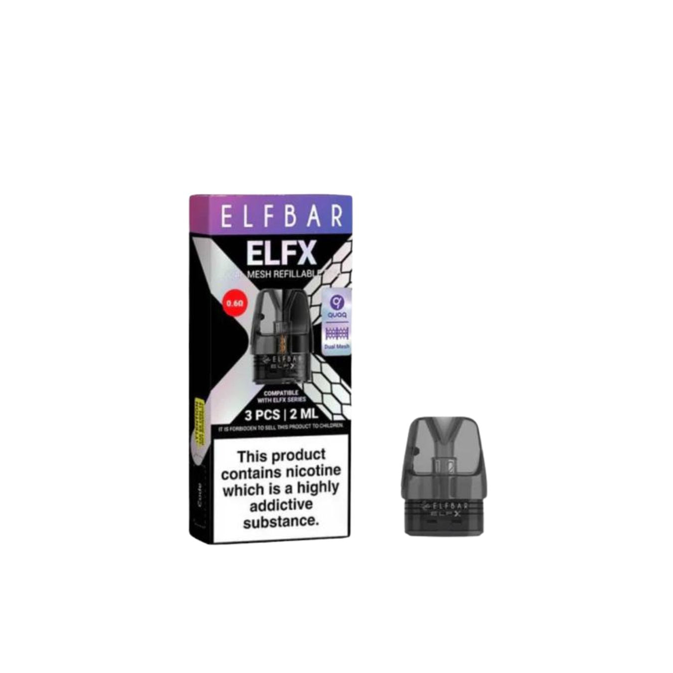 Elf Bar - ELFX Empty Refillable Pods 2ml - 3 pcs