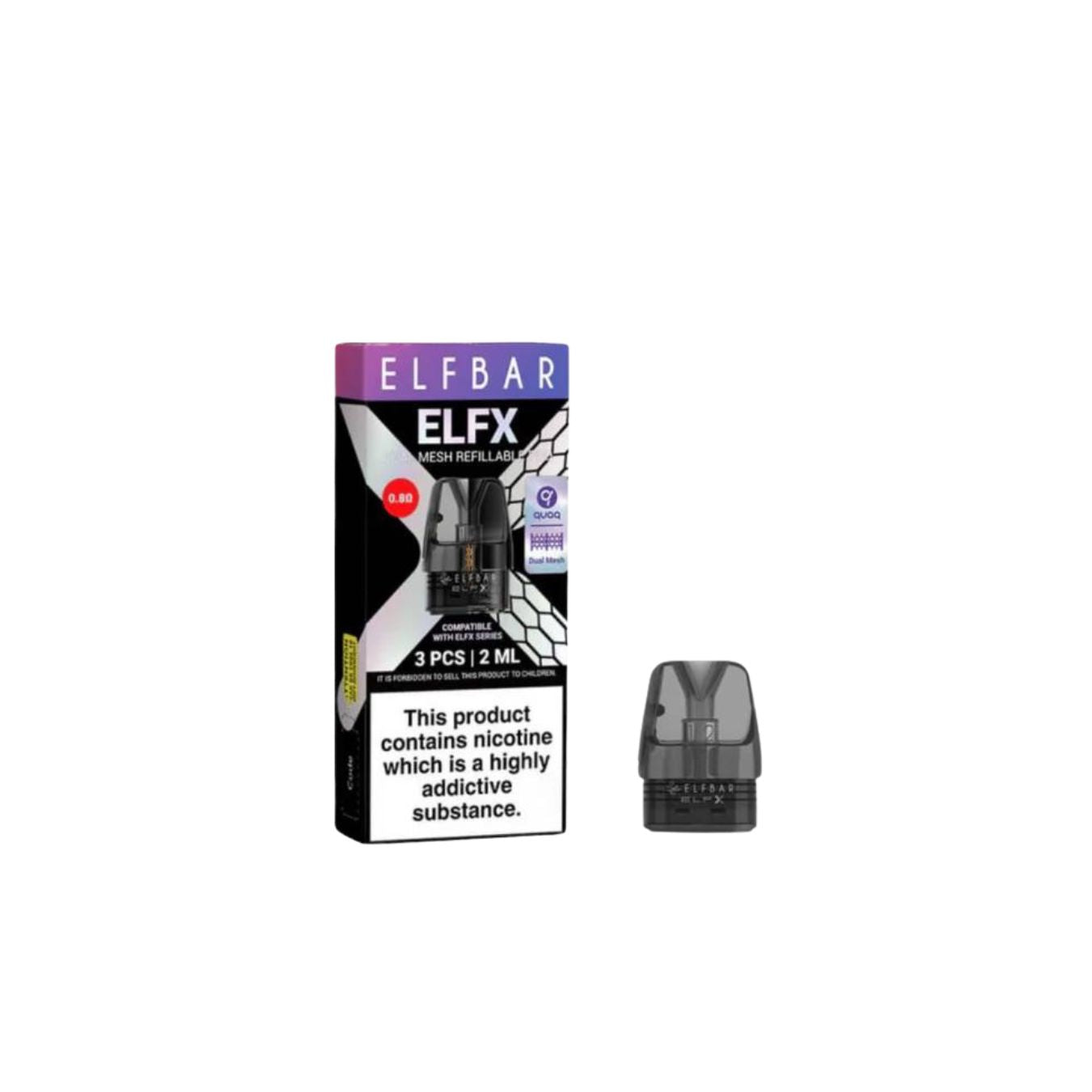 Elf Bar - ELFX Empty Refillable Pods 2ml - 3 pcs