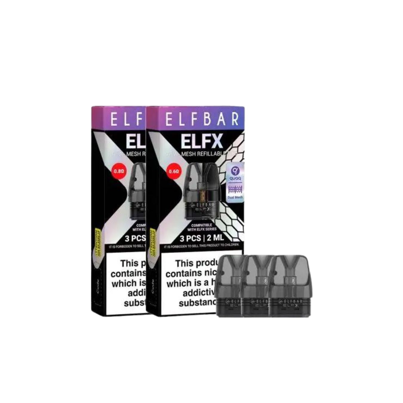 Elf Bar - ELFX Empty Refillable Pods 2ml - 3 pcs
