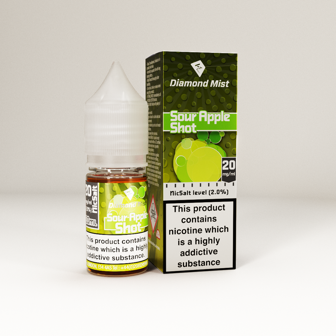 Diamond Mist Nic Salt - Sour Apple Shot