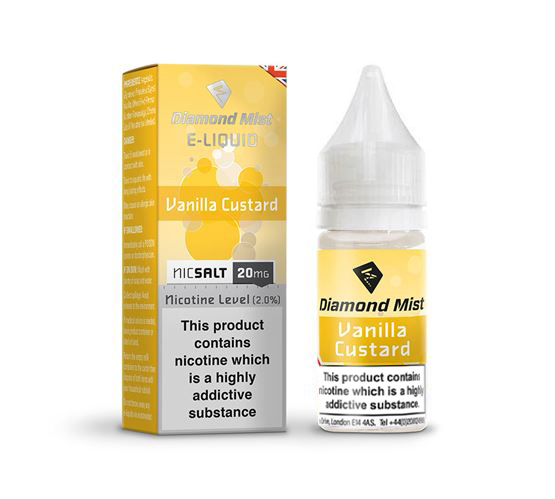Diamond Mist Nic Salt - Vanilla Custard