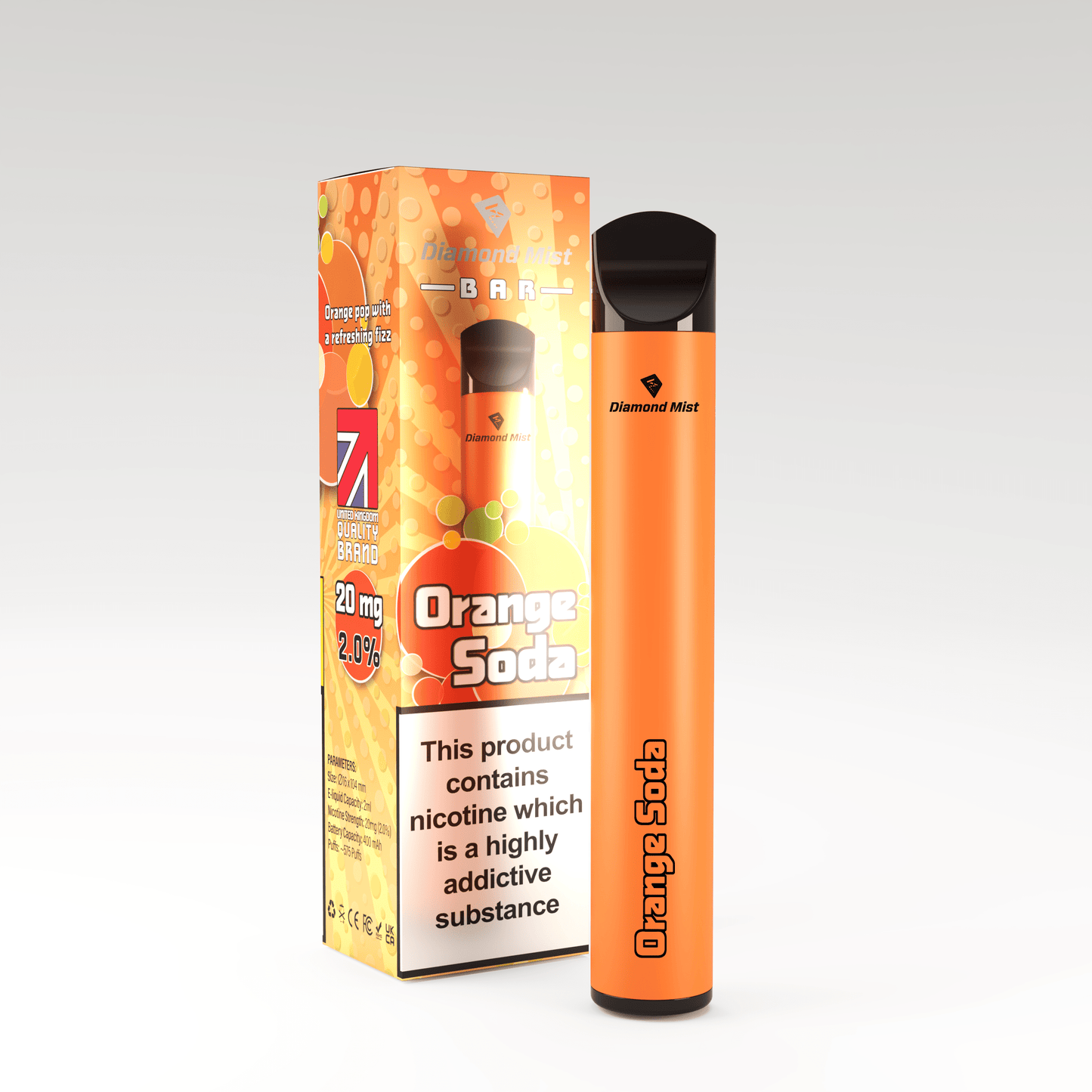 Diamond Mist Disposable Orange Soda