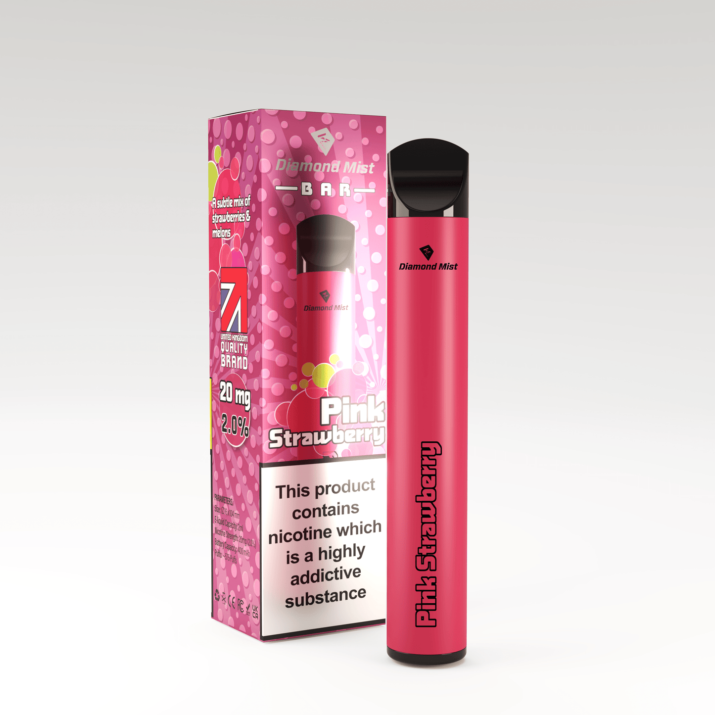 Diamond Mist Disposable Pink Strawberry