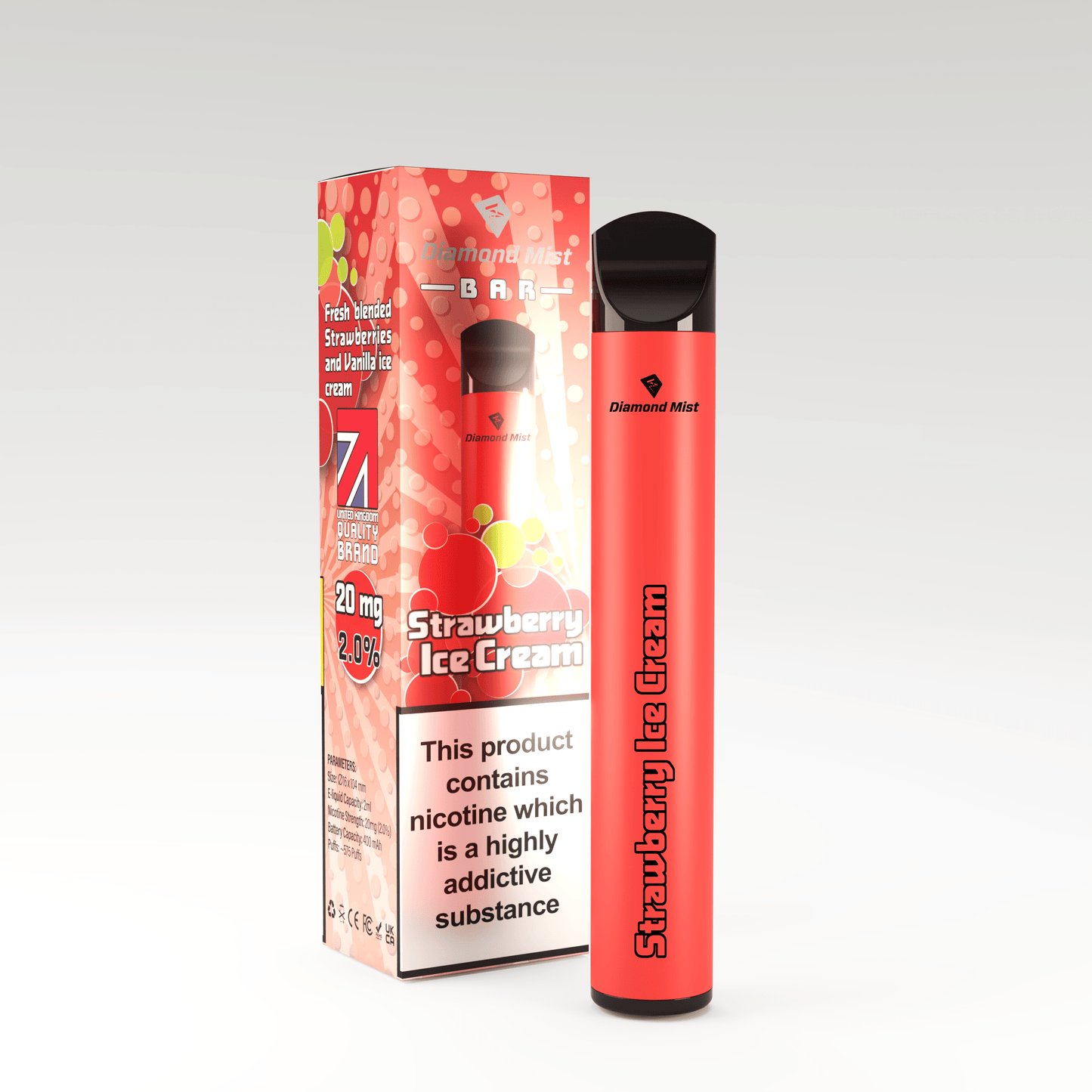 Diamond Mist Disposable Strawberry Ice Cream