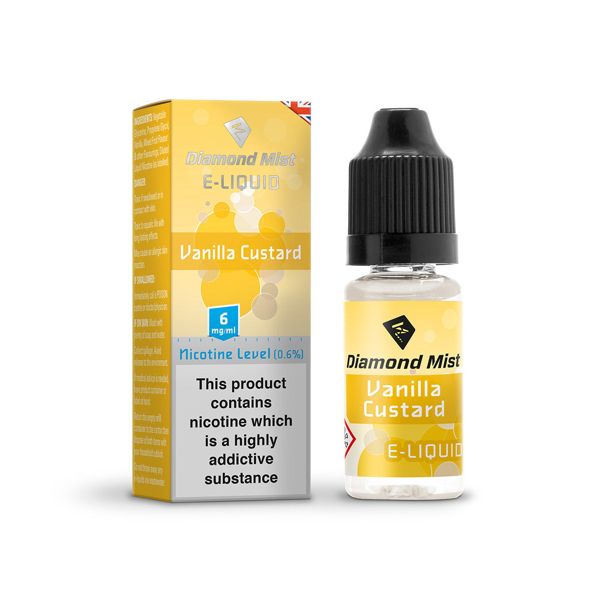 Diamond Mist Vanilla Custard eLiquid | Vape Inc | UK