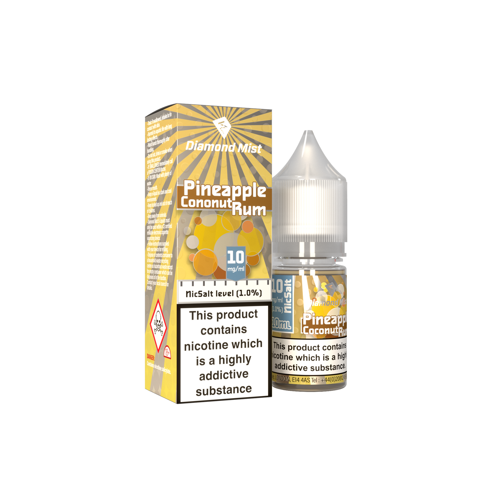 Diamond Mist Nic Salt - Pineapple Coconut Rum Vape Inc Diamond Mist Nic Salt - Pineapple Coconut Rum Vape Inc