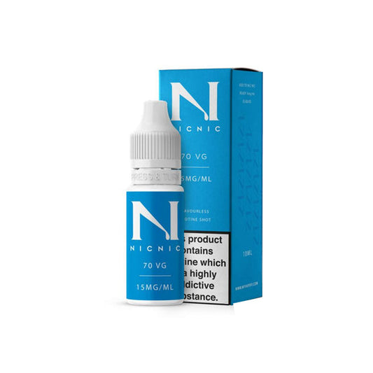 Nic Nic - Flavourless Nicotine Shot 10ml 70VG 15mg