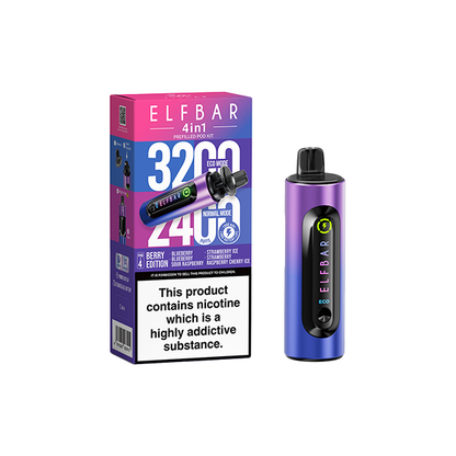 Elf Bar - 4 in 1  Pod Vape Kit 3200 Puffs 20mg