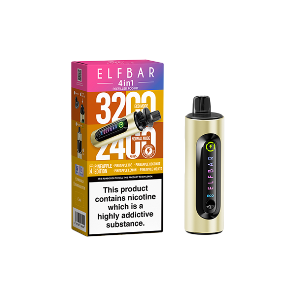 Elf Bar - 4 in 1  Pod Vape Kit 3200 Puffs 20mg