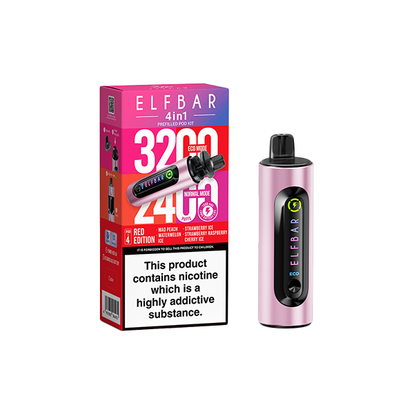 Elf Bar - 4 in 1  Pod Vape Kit 3200 Puffs 20mg