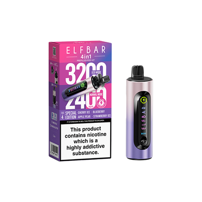 Elf Bar - 4 in 1  Pod Vape Kit 3200 Puffs 20mg