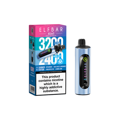 Elf Bar - 4 in 1  Pod Vape Kit 3200 Puffs 20mg