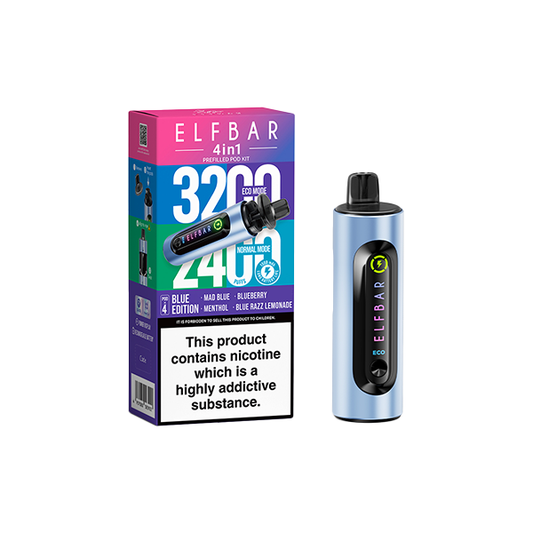 Elf Bar - 4 in 1  Pod Vape Kit 3200 Puffs 20mg