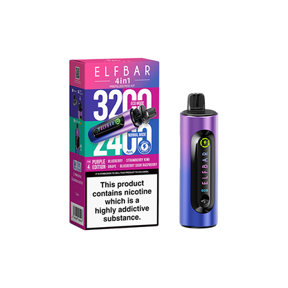 Elf Bar - 4 in 1  Pod Vape Kit 3200 Puffs 20mg