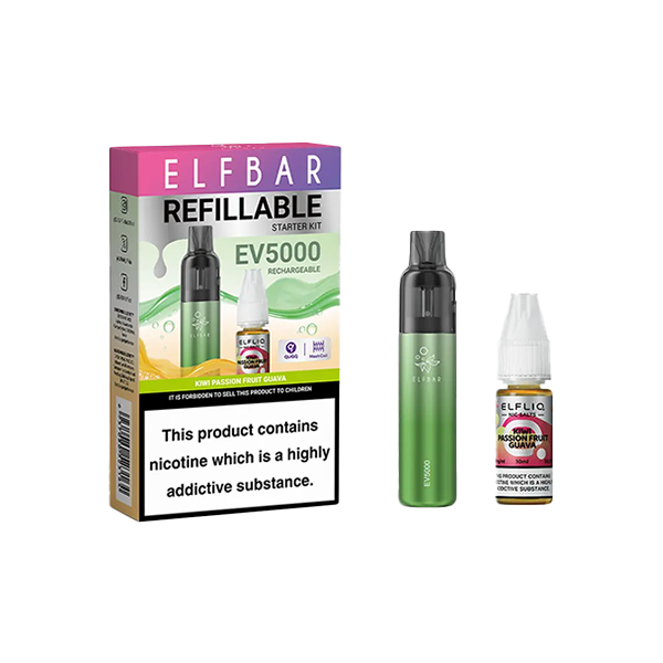 Elf Bar - EV5000 Disposable Pod Kit + 20mg ElfLiq Salt