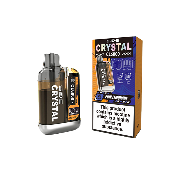 SKE - Crystal CL6000 Disposable Rechargeable Vape Kit 6000 Puffs 20mg