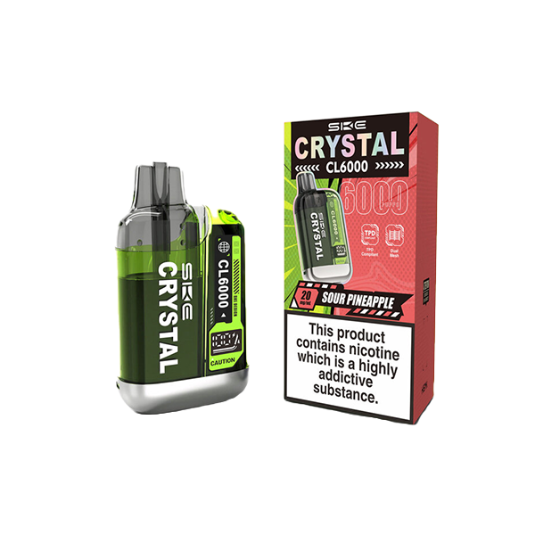 SKE - Crystal CL6000 Disposable Rechargeable Vape Kit 6000 Puffs 20mg