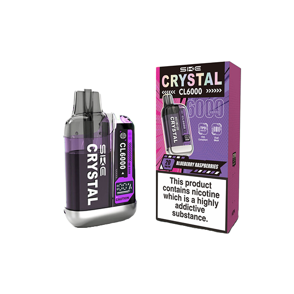 SKE - Crystal CL6000 Disposable Rechargeable Vape Kit 6000 Puffs 20mg