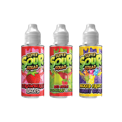 Signature Vapours - Super Sour Squad 100ml E-liquid 0mg (50VG/50PG)