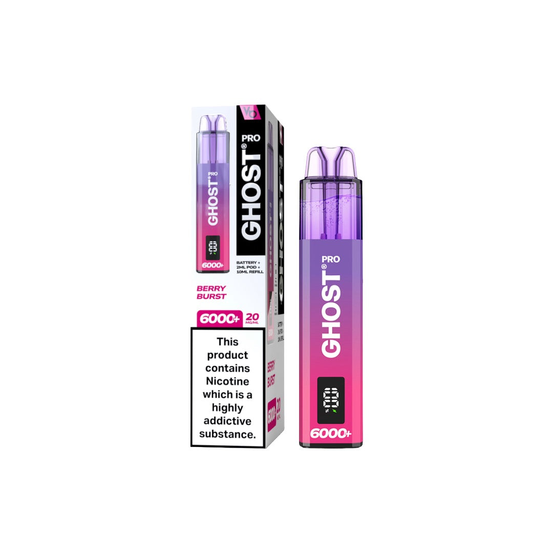 Ghost - Pro 6000+ Disposable Vapes Bars 20mg