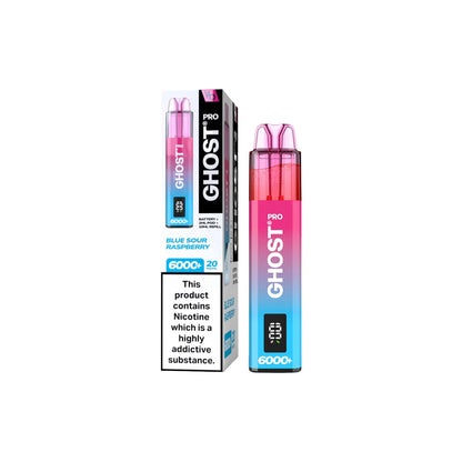 Ghost - Pro 6000+ Disposable Vapes Bars 20mg