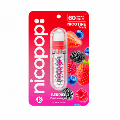 Nicopop - 8mg Nicotine Pearls - 60 Pearls