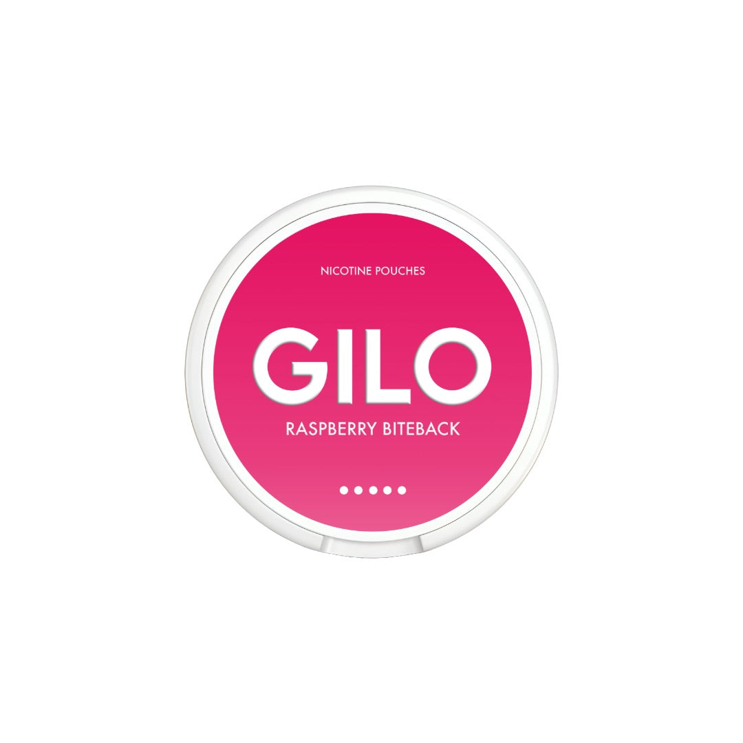 GILO - Nicotine Pouch Raspberry Biteback - 20 Pouches 20mg