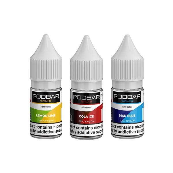 Kingston - Podbar Salts 10ml Refill Nic Salts (60VG/40PG) 20mg