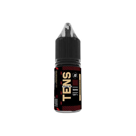 Tens - 50/50 10ml (50VG/50PG) - (Full Box) Pack Of 10 12mg