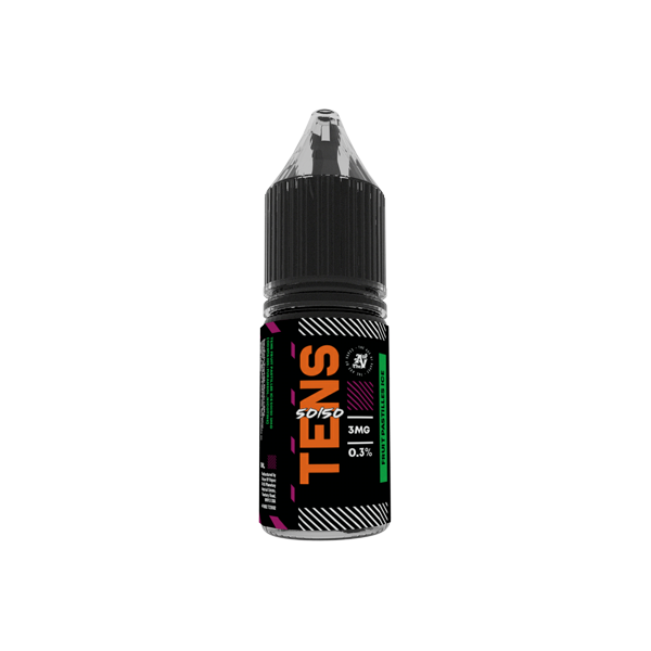 Tens - 50/50 10ml (50VG/50PG) - (Full Box) Pack Of 10 12mg