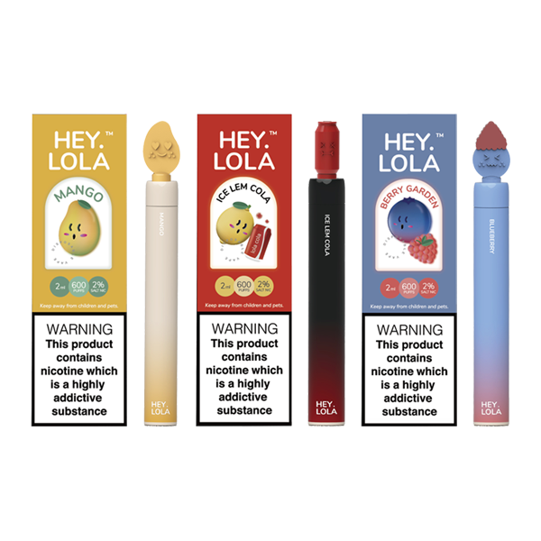 Hey Lola - Disposable Vape Device 600 Puffs 20mg