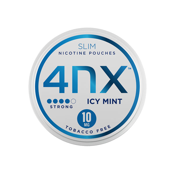 4NX - Icy Mint Slim Nicotine Pouches 10mg - 20 Pouches