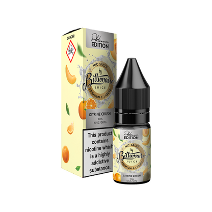 Billionaire Juice - Platinum Edition 10ml Nic Salts (50VG/50PG) 10mg