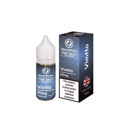 A-Steam - Top Salt Fruit Flavour Nic Salts 10ml (50VG/50PG) 20mg