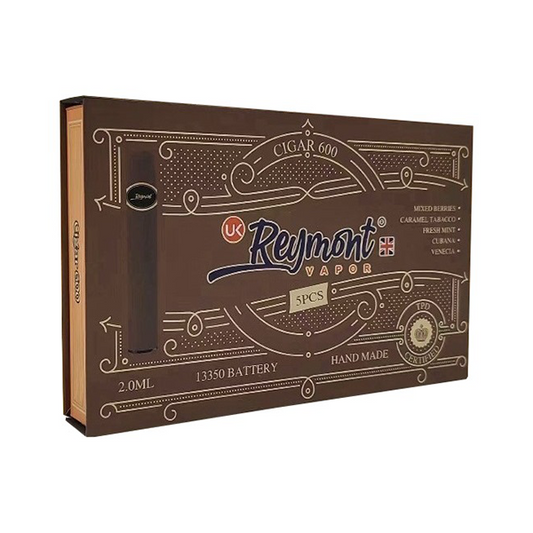 Reymont - Cigars 600 Disposable Gift Box 5 pack - 3000 Puffs 20mg