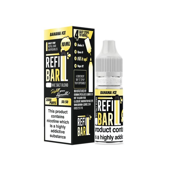 Refill - Bar Salts 10ml Nic Salts (50VG/50PG) 10mg