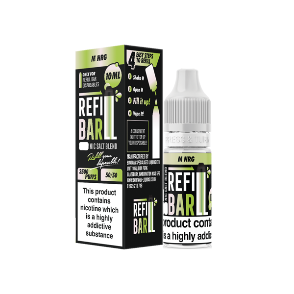 Refill - Bar Salts 10ml Nic Salts (50VG/50PG) 10mg