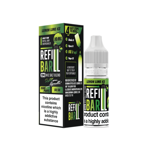 Refill Bar - Salts 10ml Nic Salts (50VG/50PG) 20mg