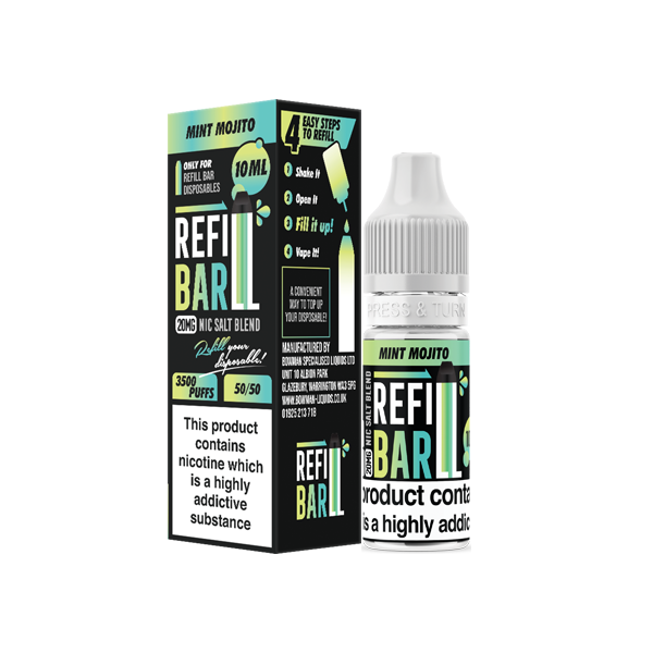 Refill Bar - Salts 10ml Nic Salts (50VG/50PG) 20mg