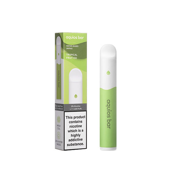 Aquios - V3 Bar Water Based Recyclable Disposable 600 Puffs 20mg