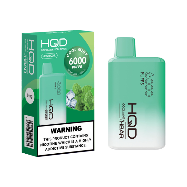 HQD - HBAR Disposable Vape Device 6000 Puffs 0mg