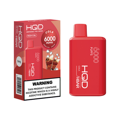 HQD - HBAR Disposable Vape Device 6000 Puffs 0mg