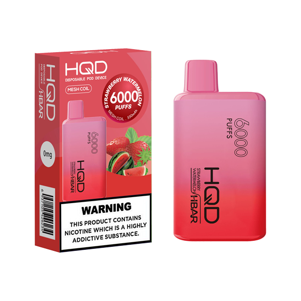 HQD - HBAR Disposable Vape Device 6000 Puffs 0mg