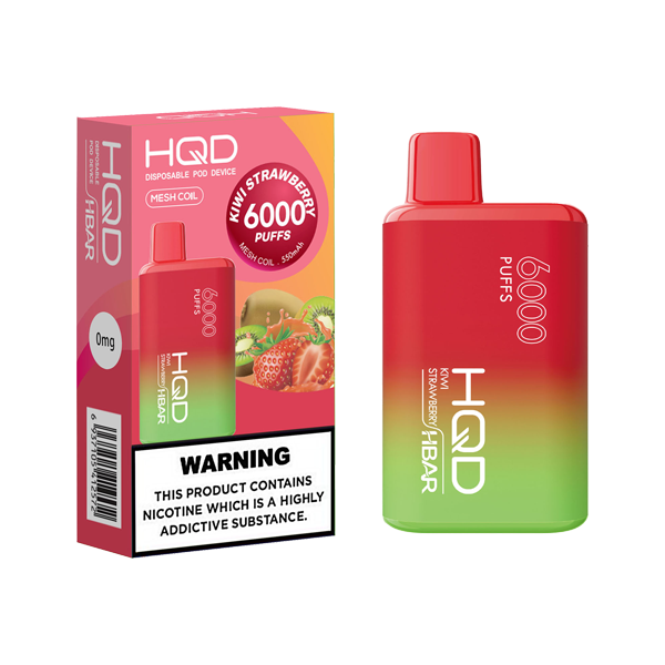 HQD - HBAR Disposable Vape Device 6000 Puffs 0mg