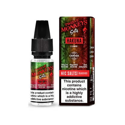 Twelve Monkeys - Classics 10ml Nic Salt (50VG/50PG) 10mg