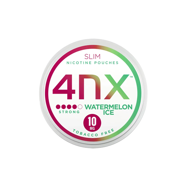 4NX - Watermelon Ice Slim Nicotine Pouches 10mg - 20 Pouches